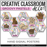 Hand Signal Posters - Retro Classroom Decor Bulletin Board