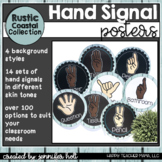 Hand Signals Posters (Rustic Coastal Farmhouse)