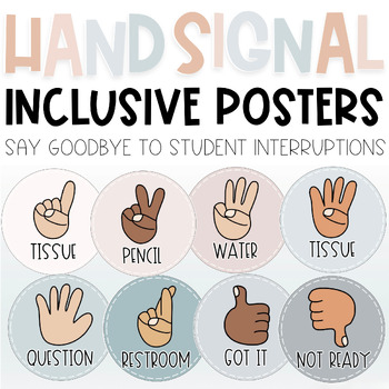 Preview of Hand Signal Posters for Classroom Management