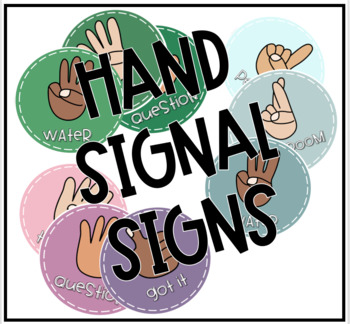 Hand Signal Signs- Ombre by Christina Abner MissA'sAdventures | TPT