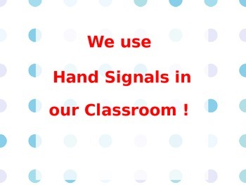 Preview of Hand Signals