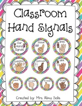 Preview of Hand Signals: Classroom Management (Editable)