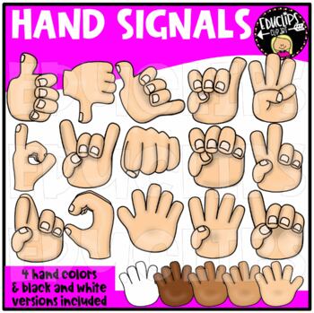 Preview of Hand Signals Clip Art Set {Educlips Clipart}
