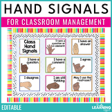 Hand Signals Editable | Classroom and Behavior Management Posters