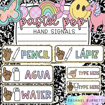 Preview of Hand Signals Pastel Pop