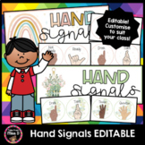 Hand Signals Posters, EDITABLE