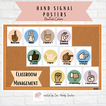 Preview of Hand Signal Posters| Classroom Management