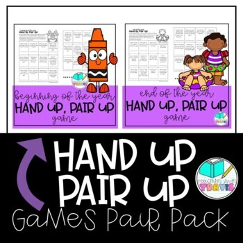 Hand Up Pair Up Games Pair Pack By Teaching With Travis Tpt