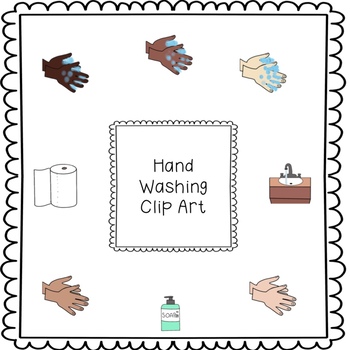 Preview of Hand Washing Clip Art--Multiple Skin Tones
