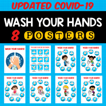 Preview of Hand Washing Posters | How to Wash Your Hands  | COVID-19 Social Distancing