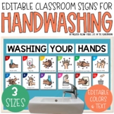 Hand Washing Routine Signs for Bathroom or Sink - Hygiene 