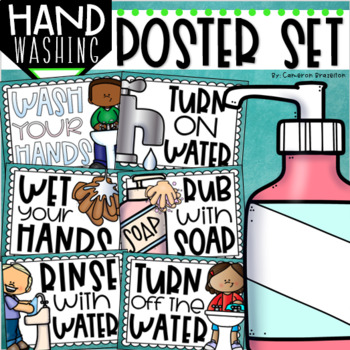 Preview of Hand Washing Posters Step By Step Techniques for Staying Healthy