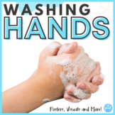 Hand Washing Routine for Bathroom | Bathroom Posters with 