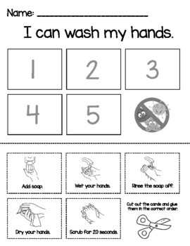 Preview of FREE Hand Washing Sequence Activity for Elementary Students
