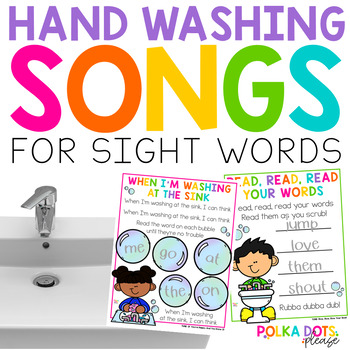 Preview of Hand Washing Songs for Sight Words