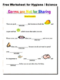 Science Hand Washing Worksheet with Word Scramble Game and PEC