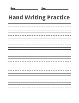 Hand Writing Lines by MissBtheTeach | TPT