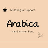 Hand Written Font, Arabica Font, Creative font, Relax Fonts