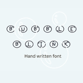 Hand Written Font, Bubble Blink Font, Creative font, Relax Fonts