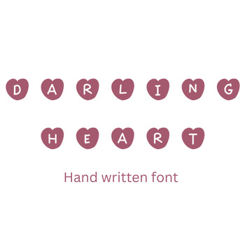 Preview of Hand Written Font, Darling Heart Font, Creative font, Love Fonts