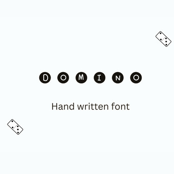 Preview of Hand Written Font, Domino Font, Creative font, Relax Fonts