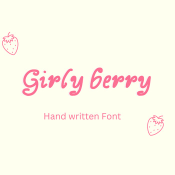 Preview of Hand Written Font, Girly berry Font, Creative font, Relax Fonts