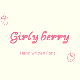 Hand Written Font, Girly berry Font, Creative font, Relax Fonts