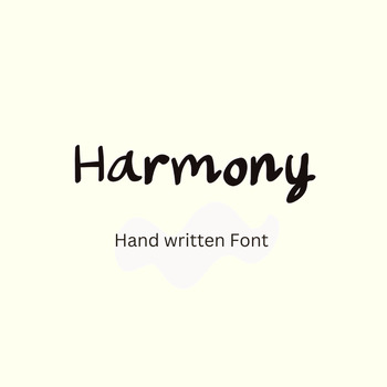 Preview of Hand Written Font, Harmony Font, Creative font, Relax Fonts