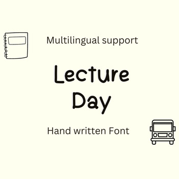 Preview of Hand Written Font, Lecture Day Font, Creative font, Relax Fonts