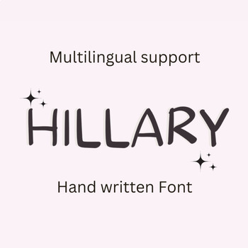 Preview of Hand Written Fonts, Hillary Font, Take a note font, Lecture Fonts