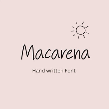 Preview of Hand Written Fonts, Macarena Font, Creative font, Relax Fonts