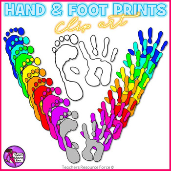 Hand And Foot Prints Clip Art By Teachers Resource Force 