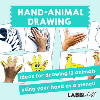 Hand-animal Drawing - Ideas for drawing 12 animals using your hand as a ...