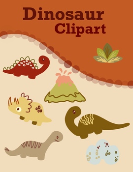 Preview of Hand-drawn Dinosaur Clipart For Presentations, Posters, Worksheets, Activities