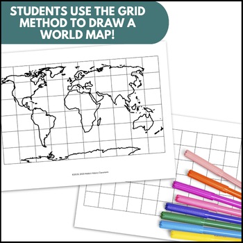 Hand-Drawn World Map Challenge by High School History Teacher's Toolbox