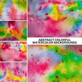 35 Hand painted abstract colorful watercolor backgrounds. 