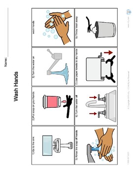 Preview of Hand washing Steps- digital resource- download- printable