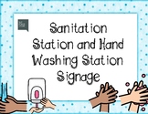 Hand washing and Sanitation Station Signage