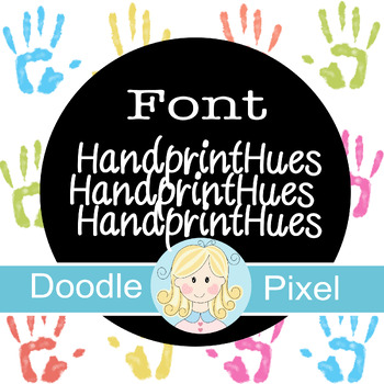 Preview of HandPrintHues font with a single liciense for commercial use.