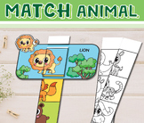 Handcraft Animal matching, art skills for kindergarten and