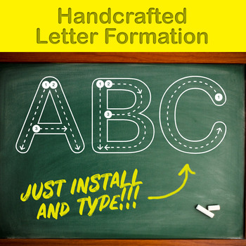 Preview of Handcrafted Letter Formation Font for kids