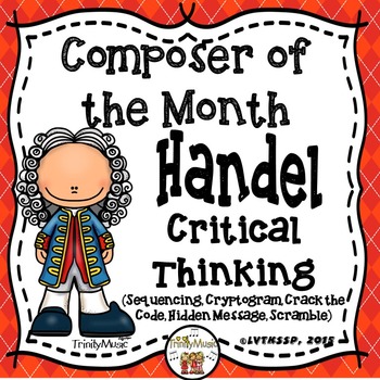 Preview of Handel Critical Thinking Worksheets (Composer of the Month)