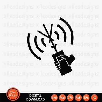 Preview of Handheld Satellite Radio Walkie Talkie Wireless Icon SVG PNG JPG JPEG PDF EPS AI