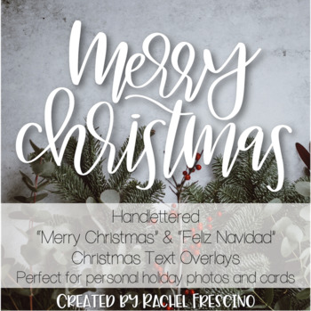 Preview of Handlettered Christmas Overlays