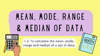 Preview of Handling Data: Mean, mode, median & range