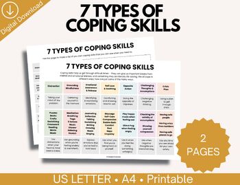 Preview of Handout & Worksheet, Identifying &Using Coping Skills f. Emotional Regulation