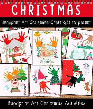 Preview of Handprint Art Christmas Craft gift to parent / Christmas Activities
