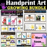 Handprint Art Growing Year long Bundle , Keepsake Art, Han