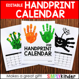 Handprint Calendar 2023 2024 Editable