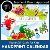 Handprint Calendar 2024 | Winter Activities Craft Kids Chr